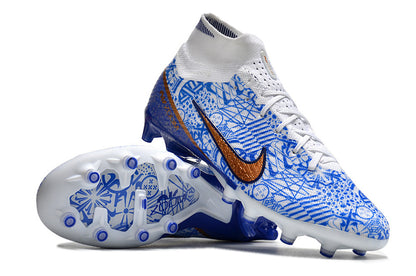 Nike Air Zoom Mercurial Superfly Elite 9 FG CR7 Edition – Blanc / Cuivré / Bleu