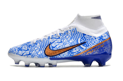 Nike Air Zoom Mercurial Superfly Elite 9 FG CR7 Edition – Blanc / Cuivré / Bleu