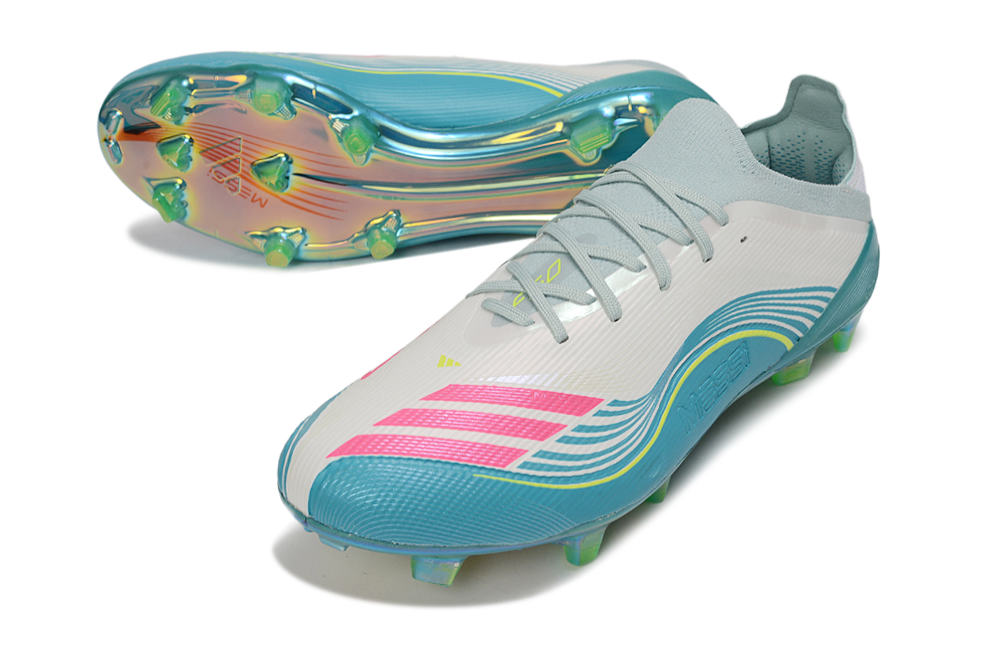 Adidas F50 Messi Elite FG Aurora Radiante - Blanc/Rose/Turquoise