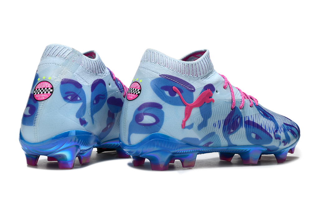 PUMA Future 8 Ultimate FG Coupe du Monde des Clubs X Kidsuper - Day Dream/Bleu/Lapis-lazuli ÉDITION LIMITÉE
