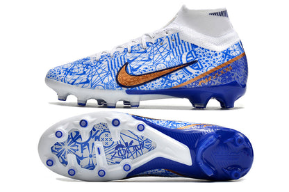 Nike Air Zoom Mercurial Superfly Elite 9 FG CR7 Edition – Blanc / Cuivré / Bleu